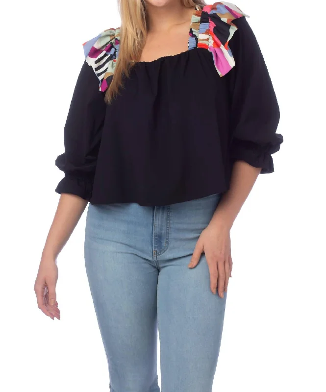 Special Offers, Don't Miss Ria Top In Black