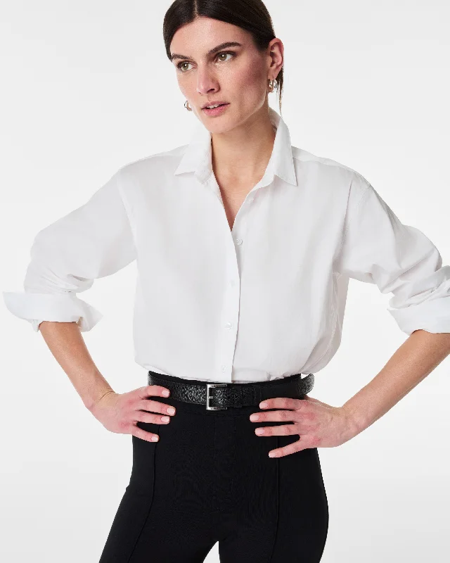 Wardrobe Refresh SPANX® Poplin Oversized Button-Down