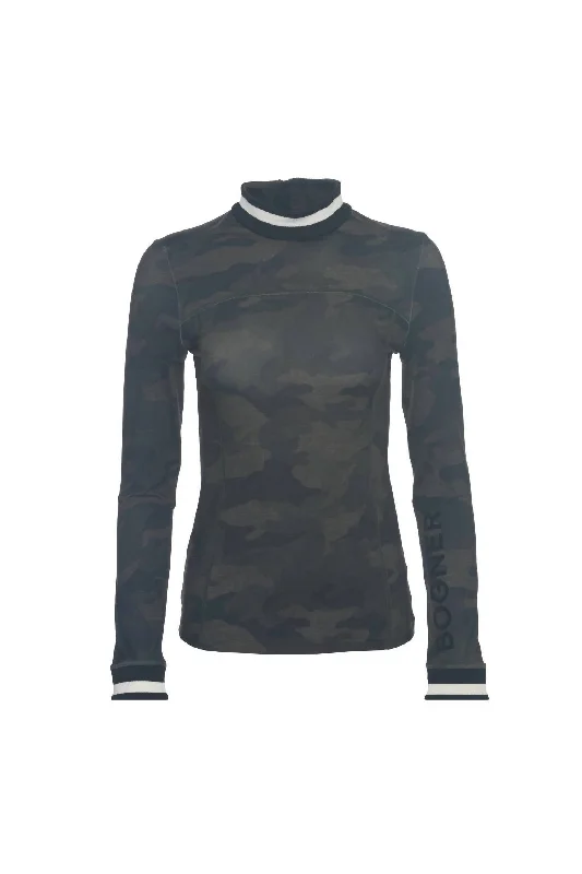 Trendy Outfits For Ladies Patrizia Top In Dark Camo