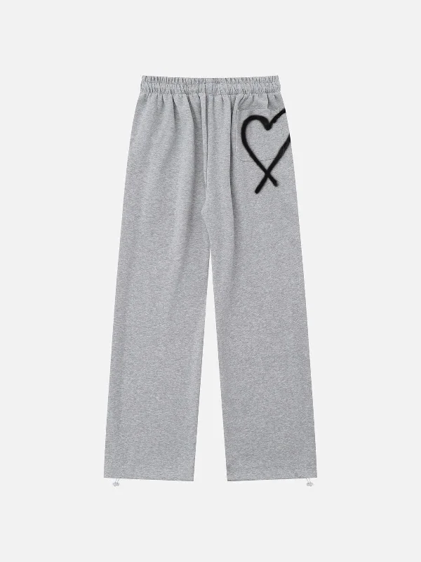 Fashionable Dresses for Women Aelfric Eden Graffiti Heart Sweatpants