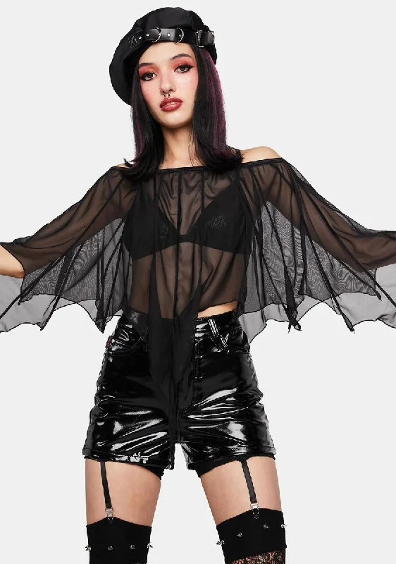 Trendy Boutiques Online Persephone Bat Wings Layered Top