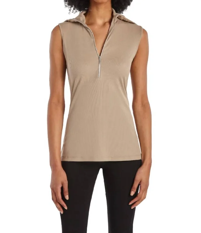 Women's Fashion Clothing Arc Top In Beige