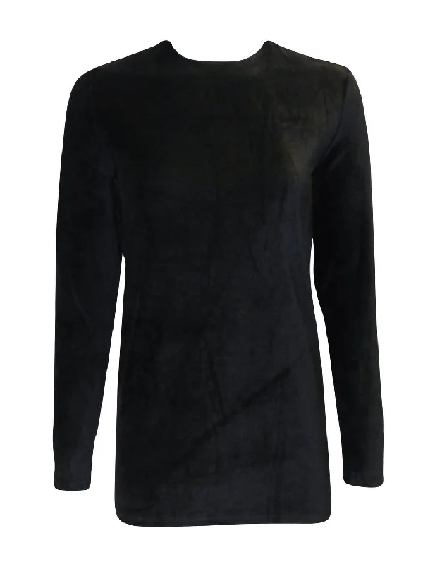 Sale Clothes Online Women's Velour Sport Top In Black