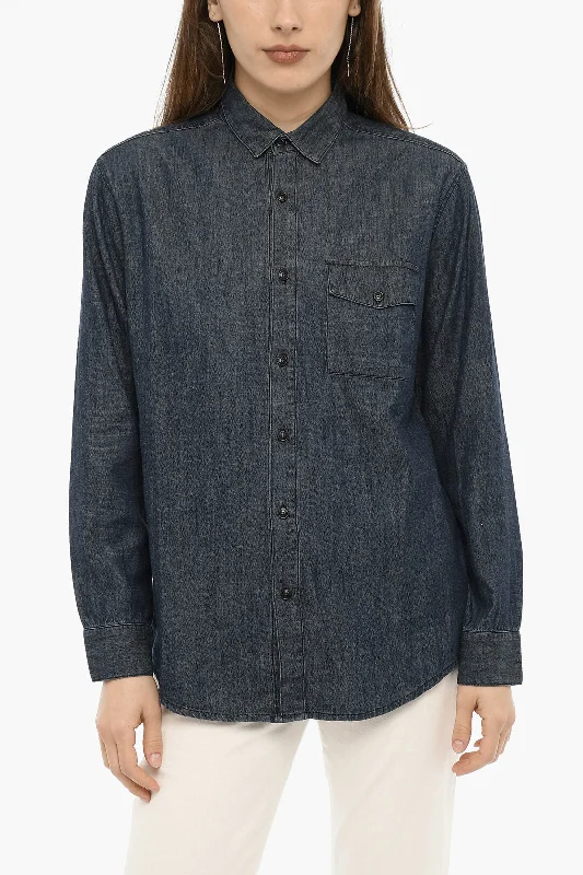 Best Sellers Woolrich Denim CHAMBRAY Overshirt with Breast Pocket