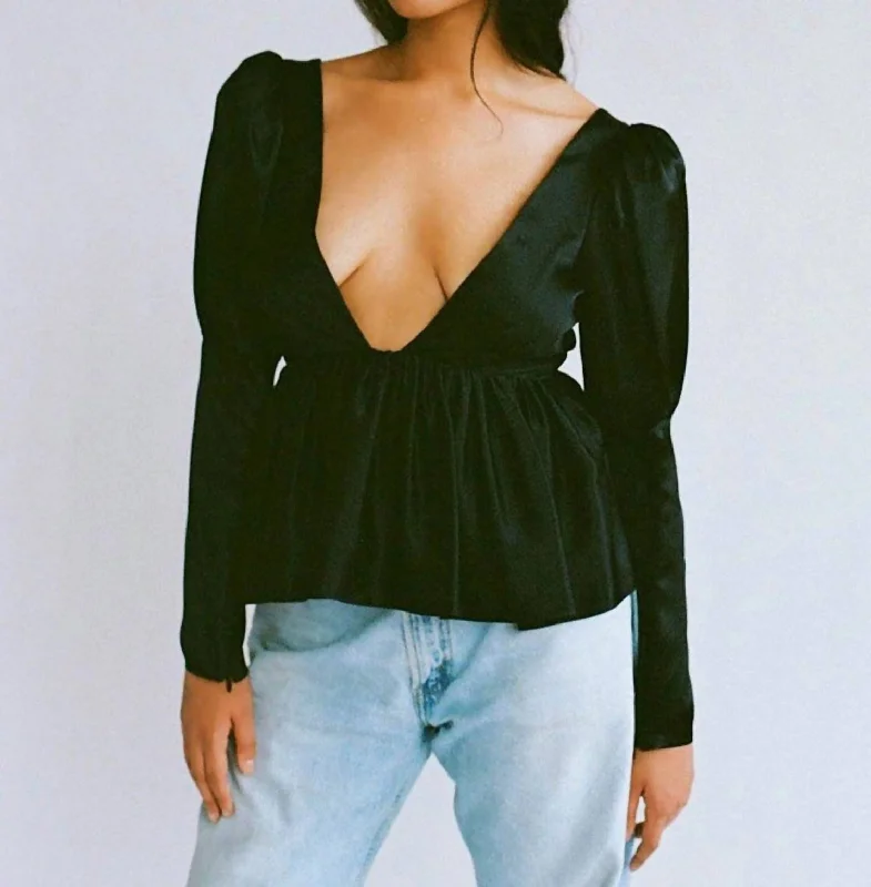 Redefining Women's Style Freya Top In Onyx