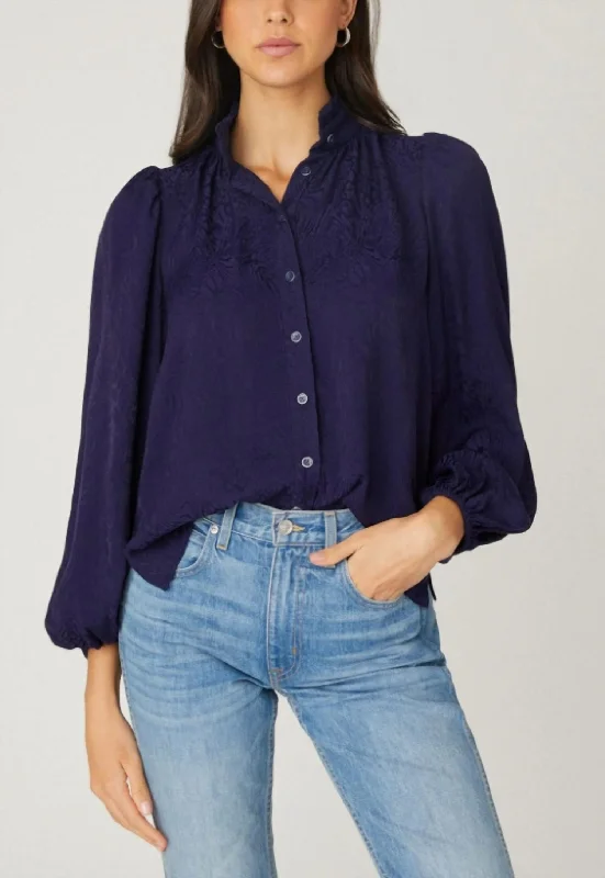 Women's Street Style Casual Wear Apollo Top In Navy