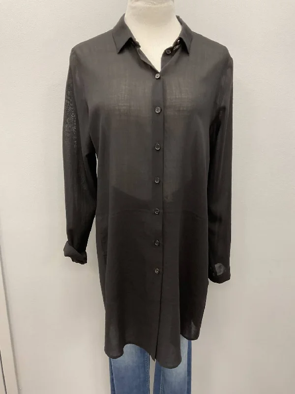 Clearance Sale Long Wool Shirt In Black