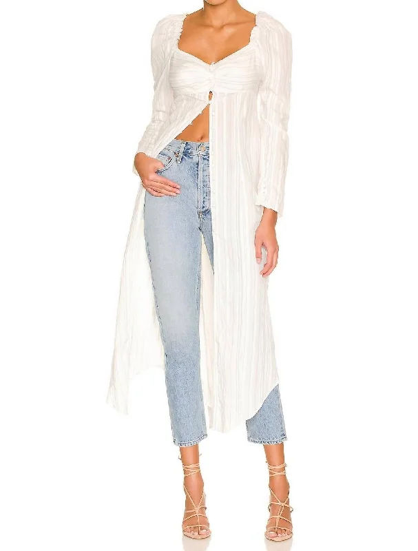 Chic & Cozy Apparel Luna Maxi Top In White