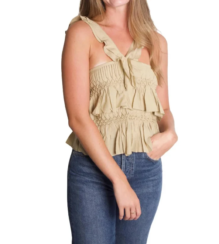 Trendy Women's Outfits for Casual Wear Daren Top In Light Khaki