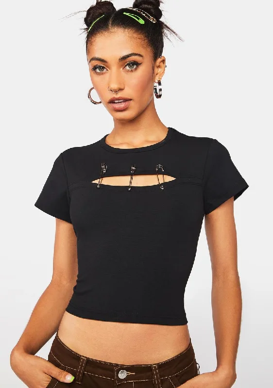 Everyday Fashion Punk Cut Out Top