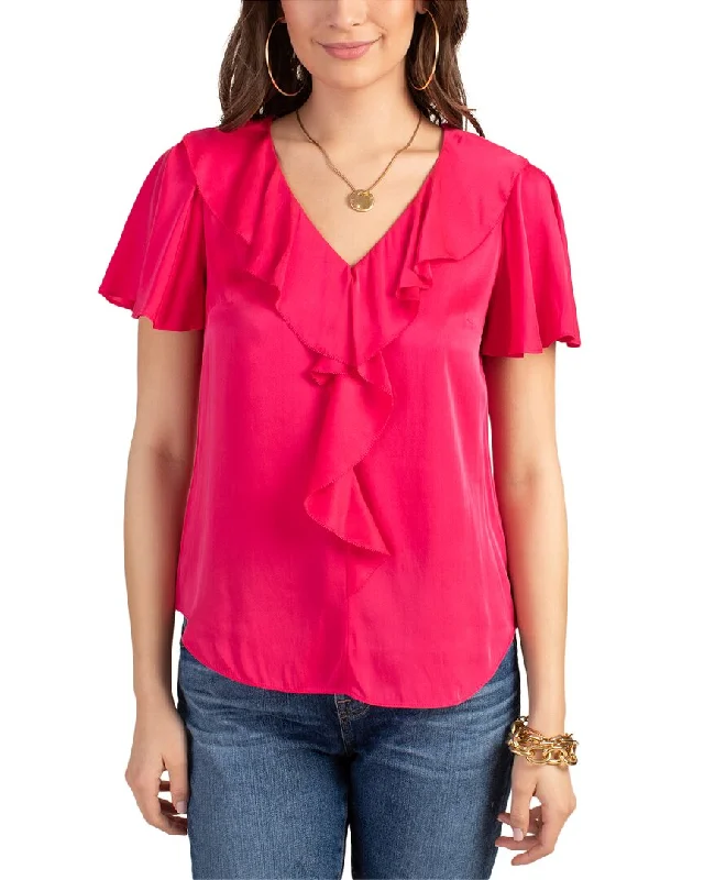 Massive Savings Trina Turk Larisa Silk-Blend Top