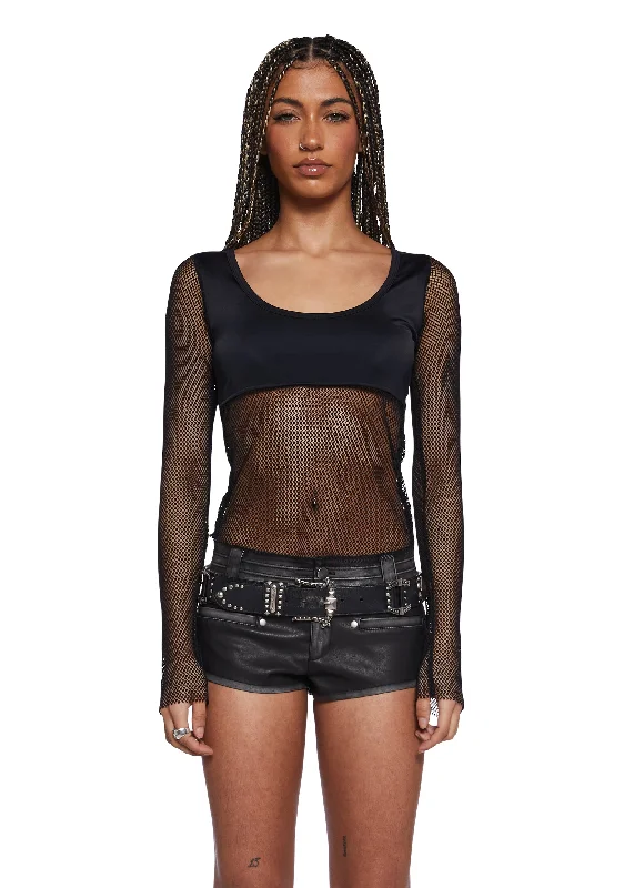 Relaxed Style Wilcox Fishnet Top