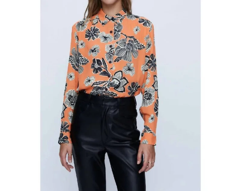 Women Wear Brands Fluid Shirt With Flower Print In Multi