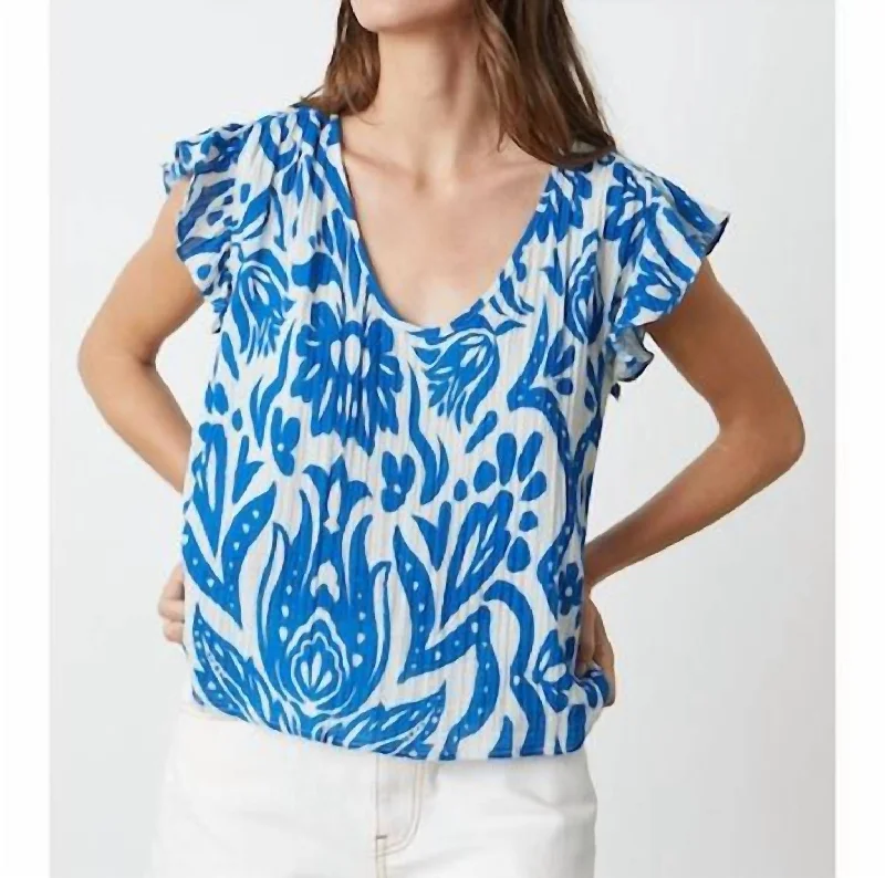 Valentine's Special Aleah Top In Blue