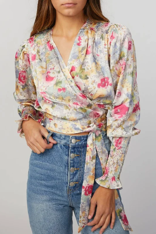 Timeless Classics Rosie Top In Pastel Floral Print