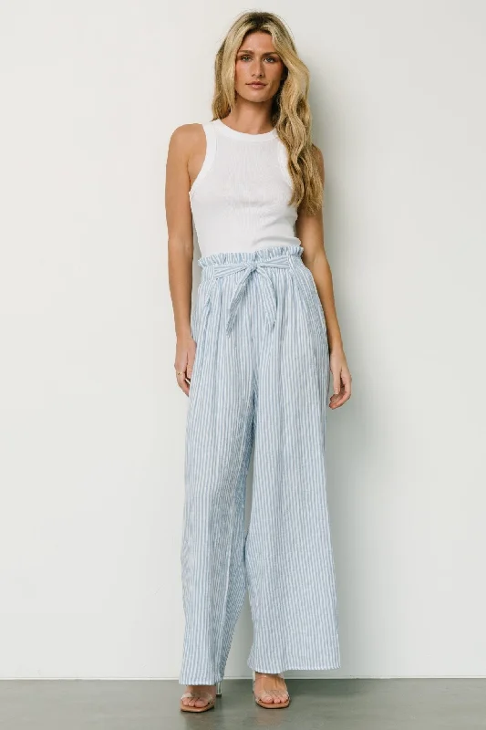 Stylish Women's Apparel Delphi Wide Leg Pants | Blue Stripe