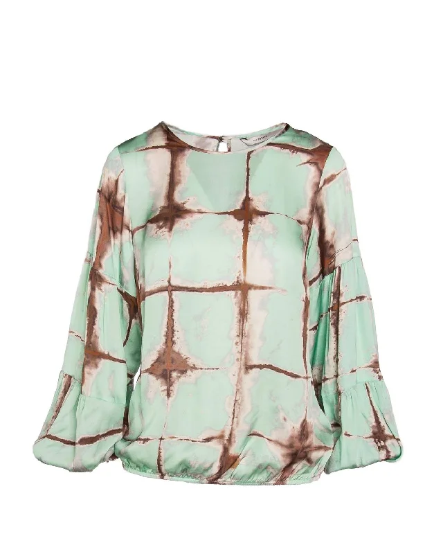 Casual Yet Stylish Separates Tie Dye Top In Green