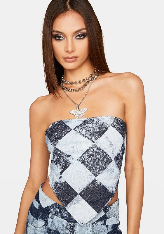 Women's Evening Wear for Special Occasions Chess Gal Tube Top