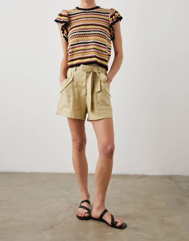 Season Appropriate Women's Collection Opal Top In Sonoran Stripe