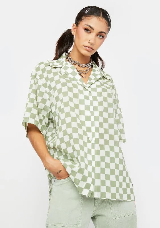 Boutique Dress Online Checkered Slouch Shirt