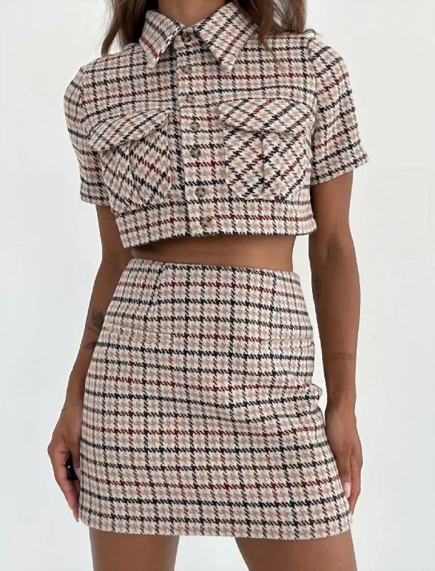 Holiday Special Offers Coco Top In Newbury Plaid Tweed