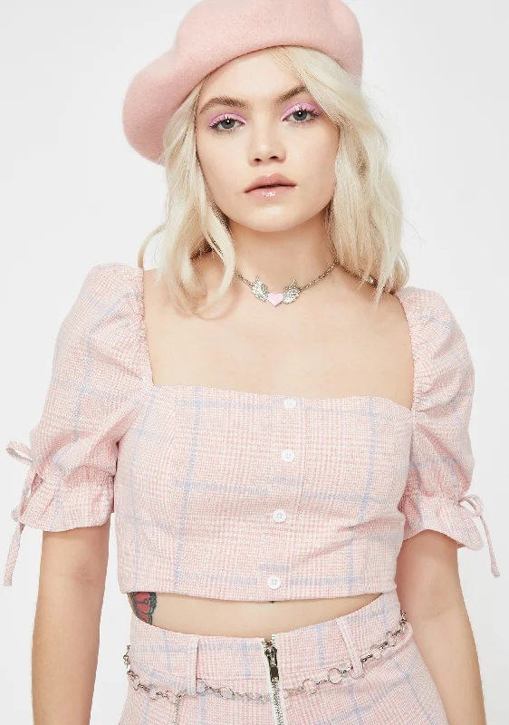 The Latest Trends Blushin' Beauty Plaid Top