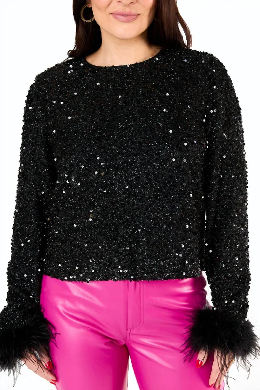 Ride The Style Wave Parton Sequin Top In Rhythm