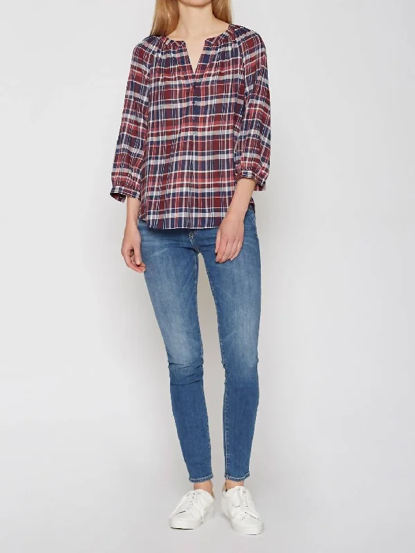 Trendy Street Style Selima Shirt In Dark Navy