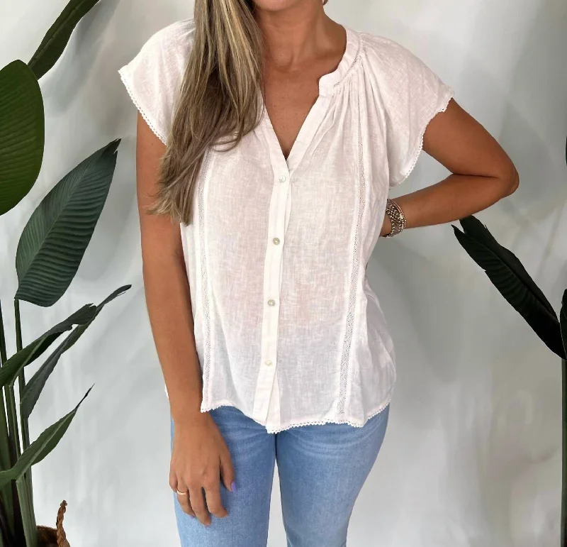 Style Beyond Borders Alena Top In White Lace