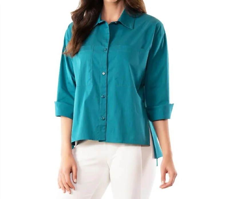 Comfort First Women's Wear Wear Anywhere Shirt In Peacock