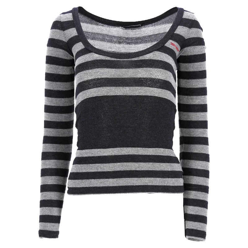 Casual Women's Clothing Dsquared2 Striped Top in Grey Viscose