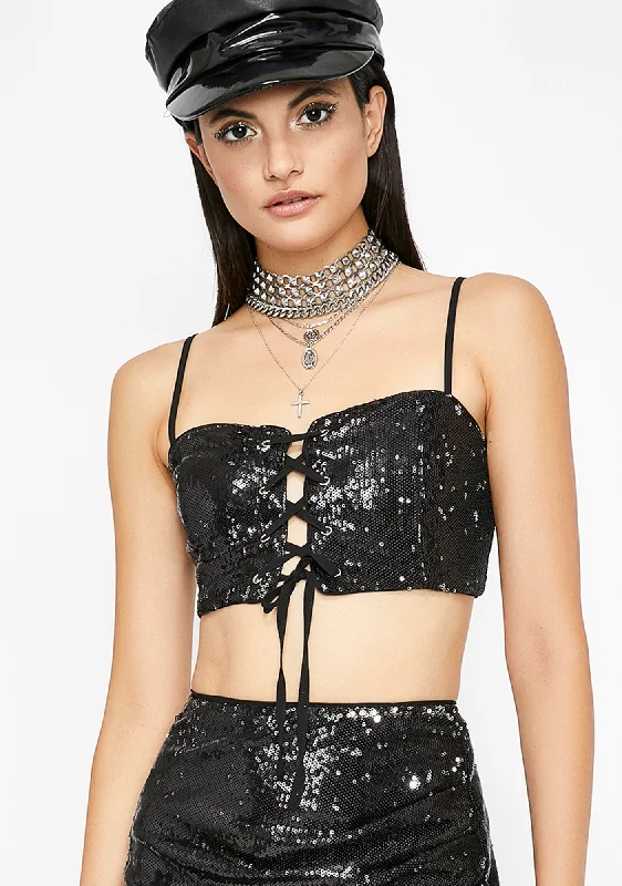 Premium Style Sparkling Sin Sequin Top