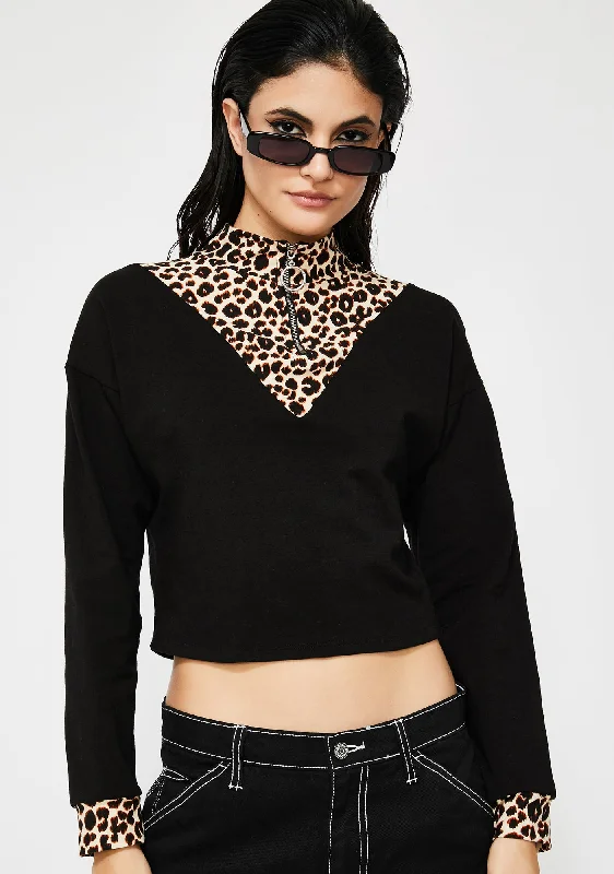 Casual Fashion for Women Purrr Evil Leopard Top