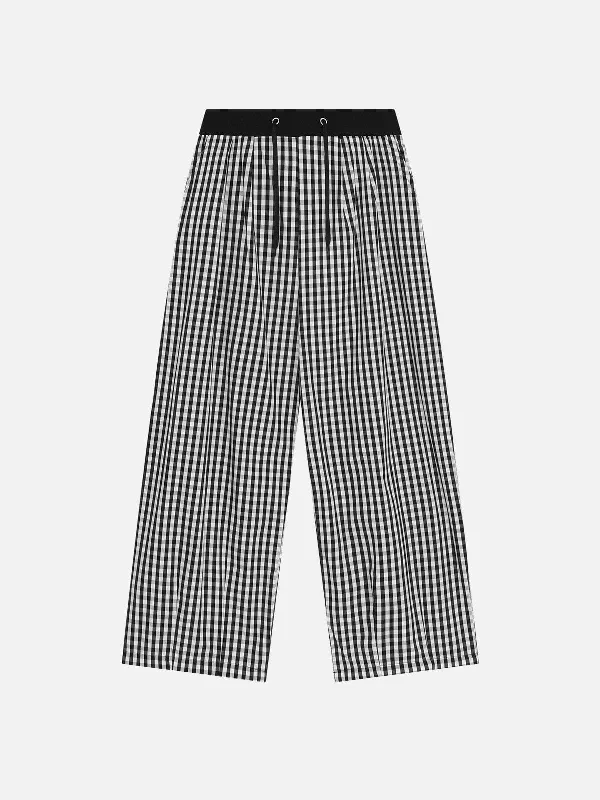 Style Your Wardrobe Aelfric Eden Vintage Black White Plaid Baggy Pants