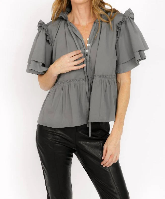 Stylish Looks Sevilla Top In Grey