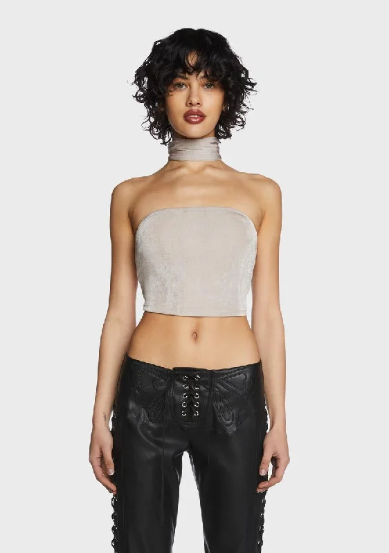 Fashion Forward Femme Choker Halter Neck Tube Top