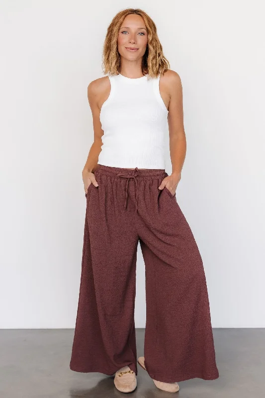 Luxe Women's Fashion Florence Textured Pants | Desert Rose