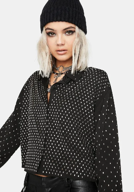 Trendy Attire For Her Drummer Girl Button Up Top