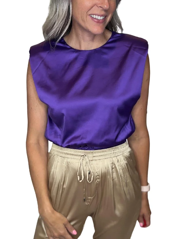 Eclectic Style Wardrobe With Class Top In Purple