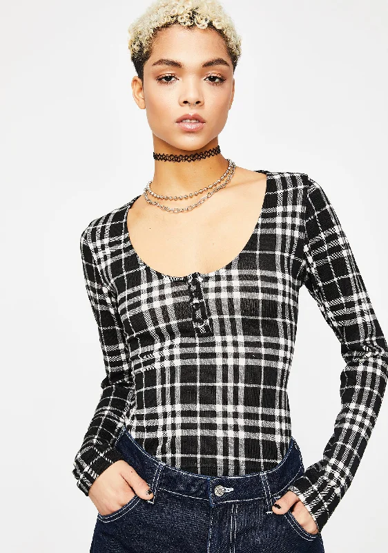 Chic Styles Popular By Demand Plaid Top