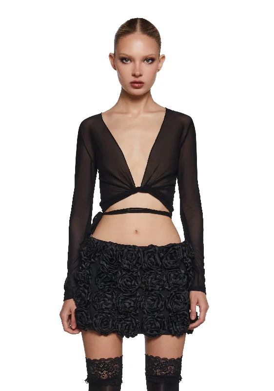 Sale On Sale Noir Dirty Rich Wrap Top