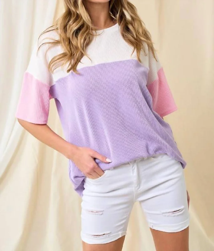 Women Wear Boutique Pastel Primavera Top In Multi