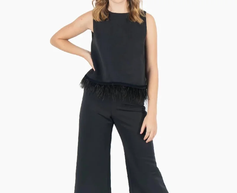 Eclectic Fashion Party Top In Black