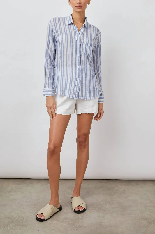 Festival Fashion Charli Shirt In New Haven Stripe