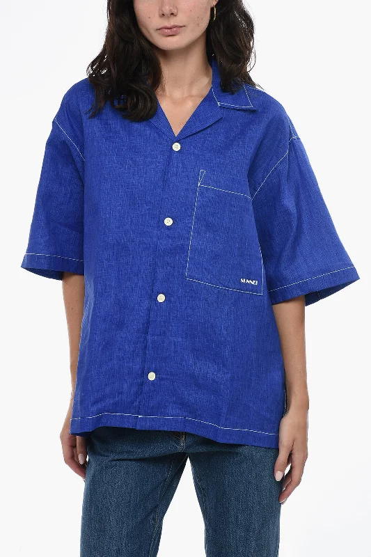 Exclusive Sale SUNNEI Linen Shirt With Breast Pocket