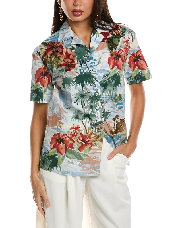 Holiday Special Offers Valentino Hawaiian Print Shirt