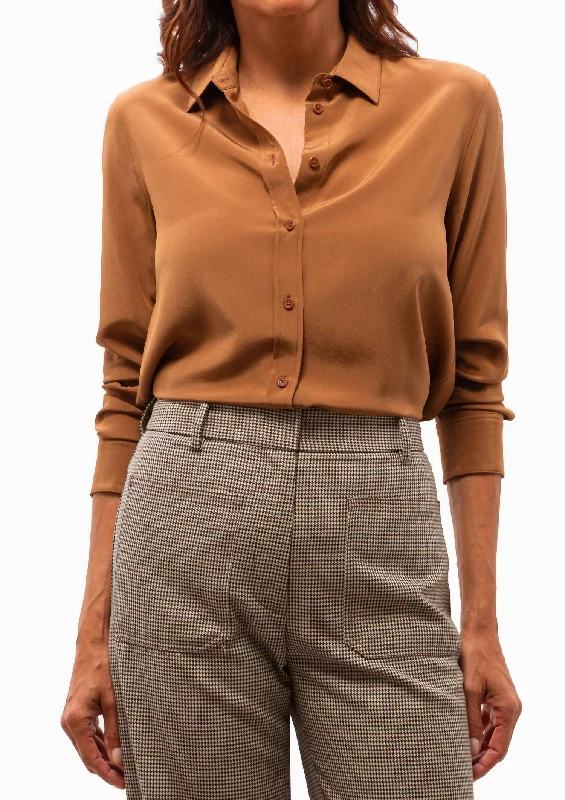 Relaxed Style Gaia Slim Shirt In Copper