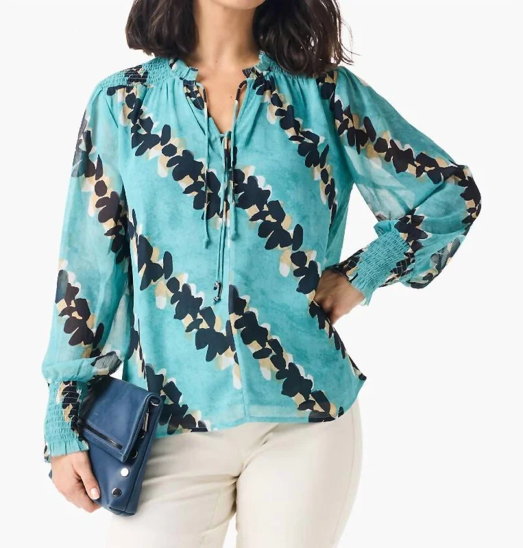 Shop Our Looks Rolling Reef Top In Aqua Multi