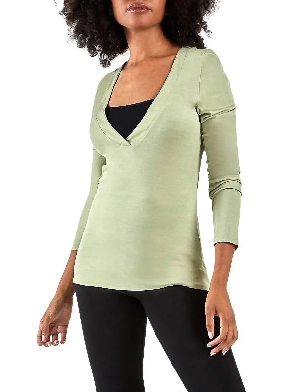 Evening Elegance Adhara Top In Mint Water