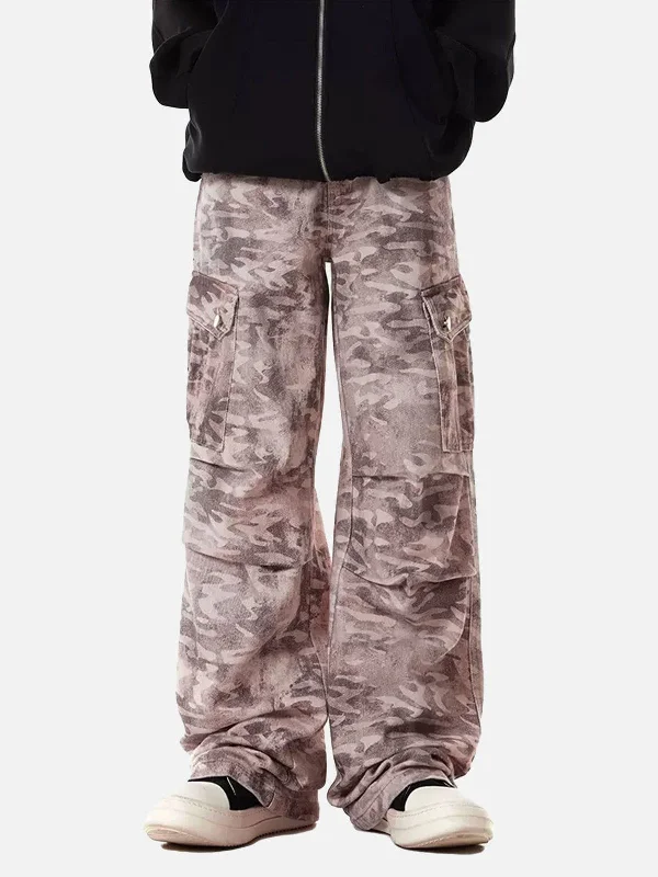 Plus Size Women's Fashion Aelfric Eden Sand Camouflage Cargo Pants